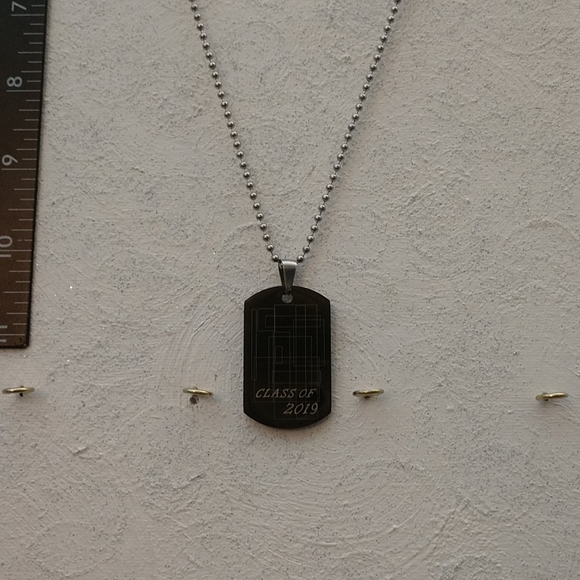 27½" Class of 2019 Heavy Dogtag Style Necklace - Picture 2 of 7
